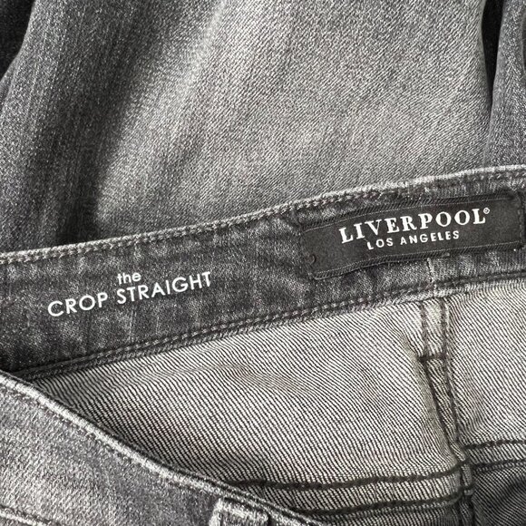 NWT Liverpool Jeans The Crop Straight in Spencer (faded wash gray) 4 / 27 - Picture 7 of 10